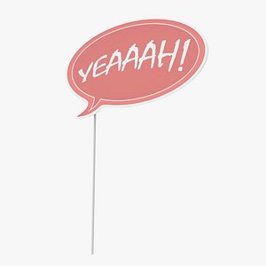 3D speech bubbles props model