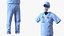 Dr Dress Scrub Suit for Man with Mask