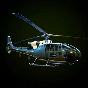 3D helicopter rotorcraft rotors model