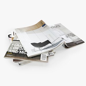 3D realistic photorealistic magazines open