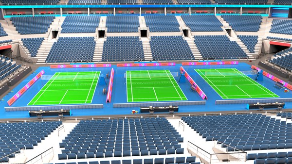 Badminton Stadium 3D model - TurboSquid 1731892