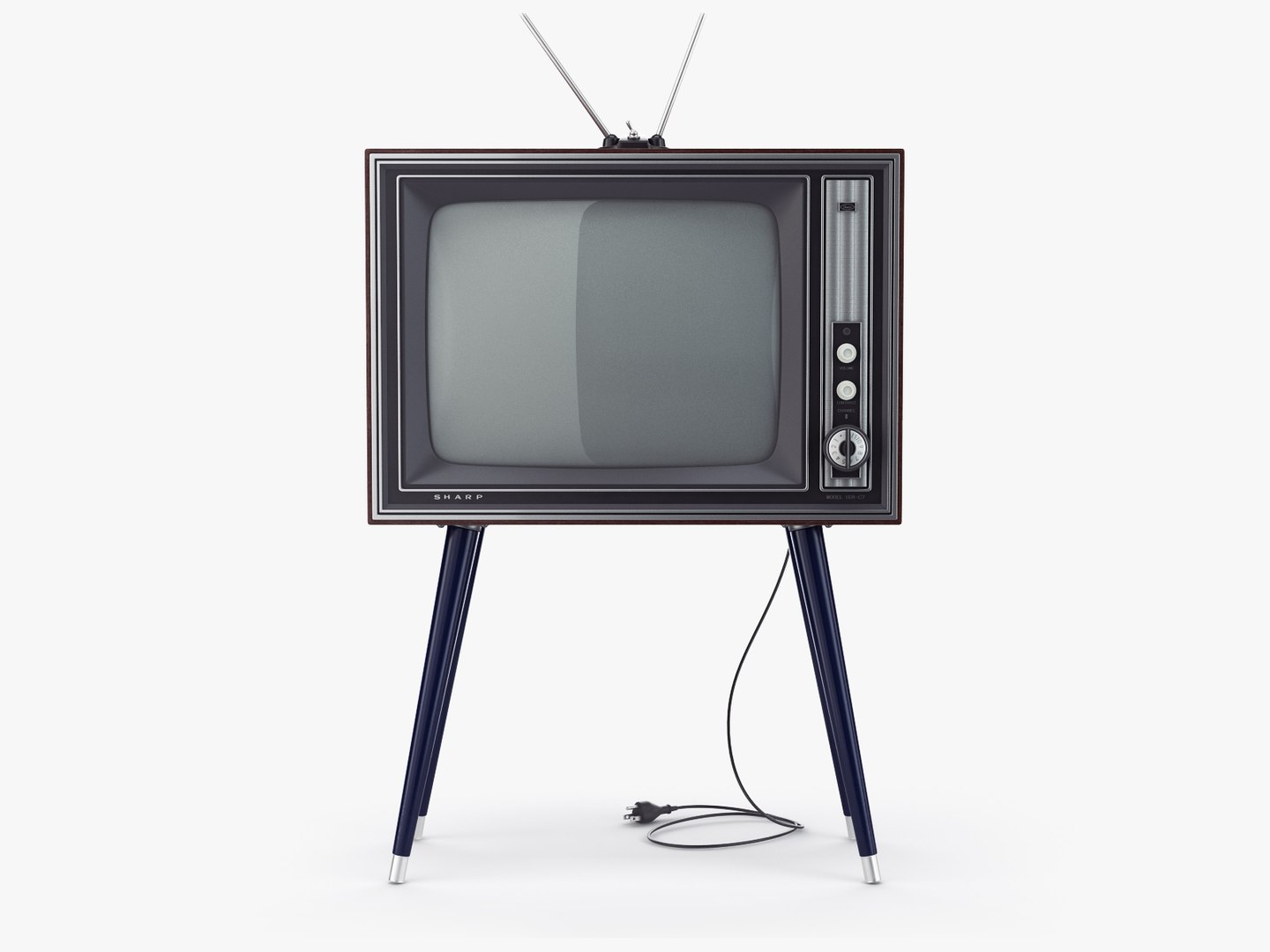 Retro Tv Sharp Ier-c7 3D - TurboSquid 1188316