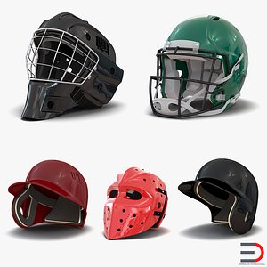 sport helmets 2 3d model