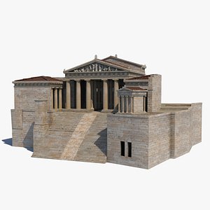 3D propylaea gateway entrance model