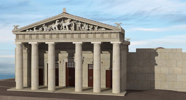 3D propylaea gateway entrance model | 1146980 | TurboSquid