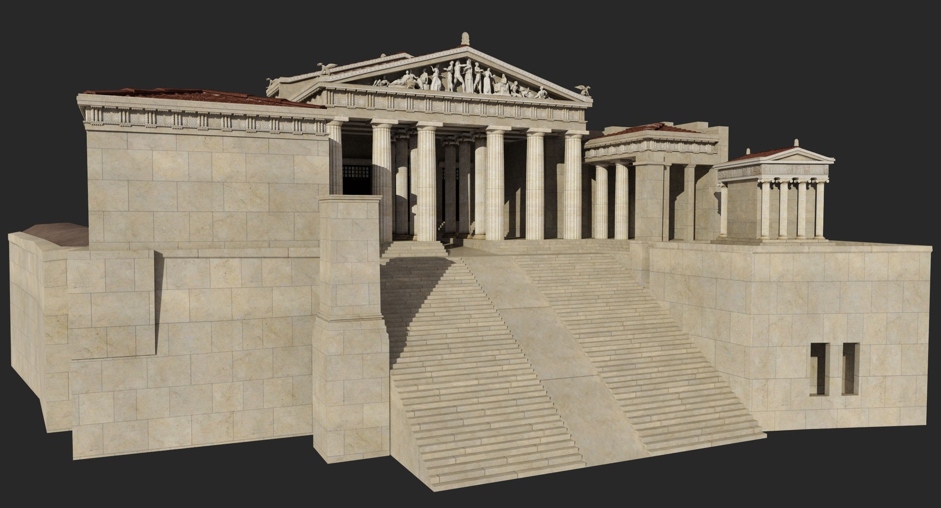 3D Propylaea Gateway Entrance Model | 1146980 | TurboSquid