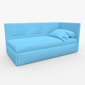 Corner Single Bed 3D
