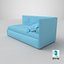 Corner Single Bed 3D