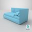 Corner Single Bed 3D