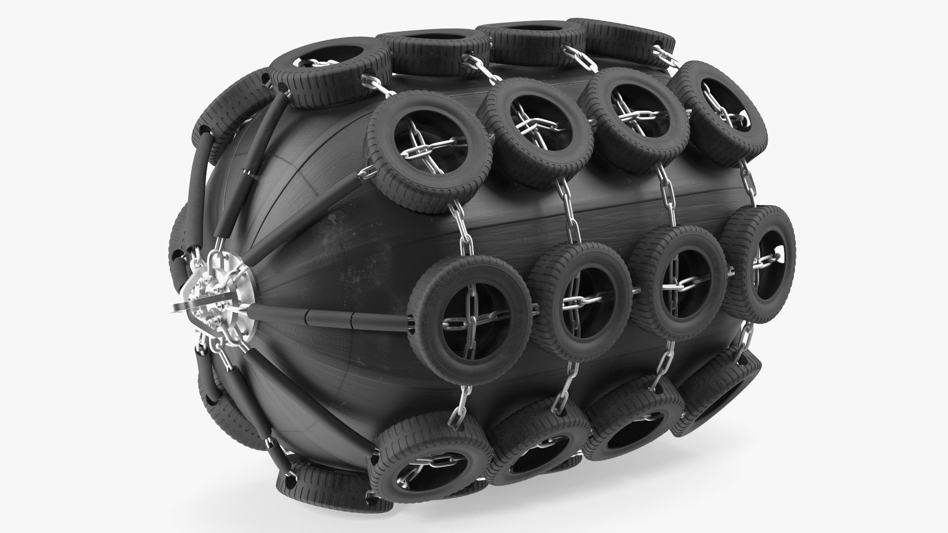 Pneumatic Ship Fender 3D model preview