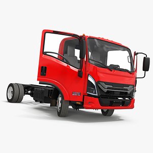 3D Electric Truck 132 Inch Bodiless Rigged for Cinema 4D