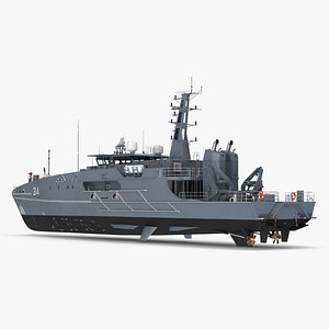 Patrol Boat ADV Cape Otway Rigged for Maya 3D model