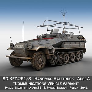 3d model sd kfz 251 3