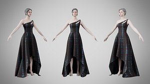 Dress 28 Abstract Sound Wave 3D