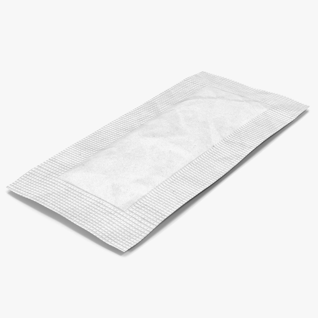 Sugar Packet White 3D model preview