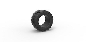 3D Diecast offroad tire 15 Scale 1 to 25