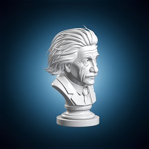 3D Albert Einstein Bust model