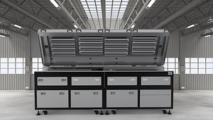 3D Infrared heat curing furnace model