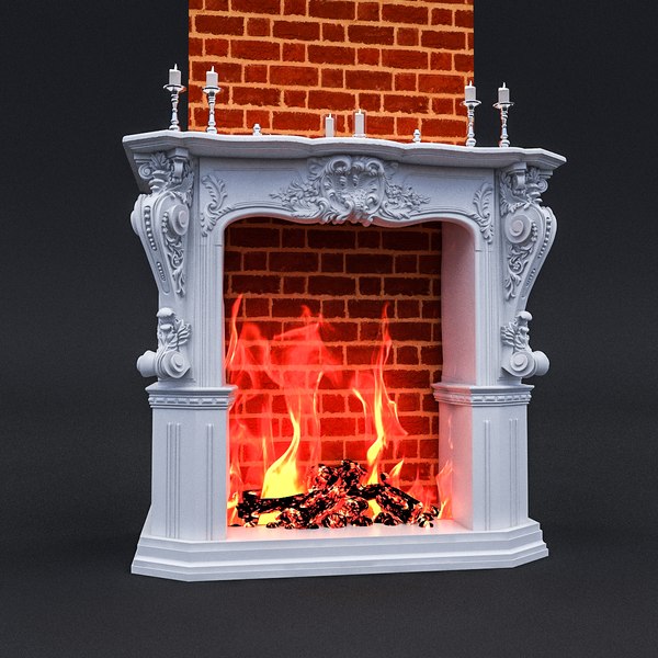 3D classic fireplace