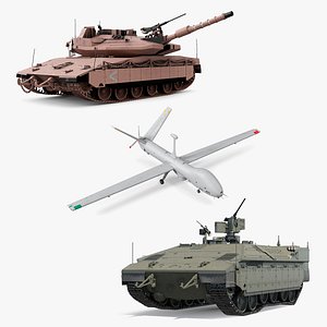 3D Rigged Israeli Fighting Vehicle Collection