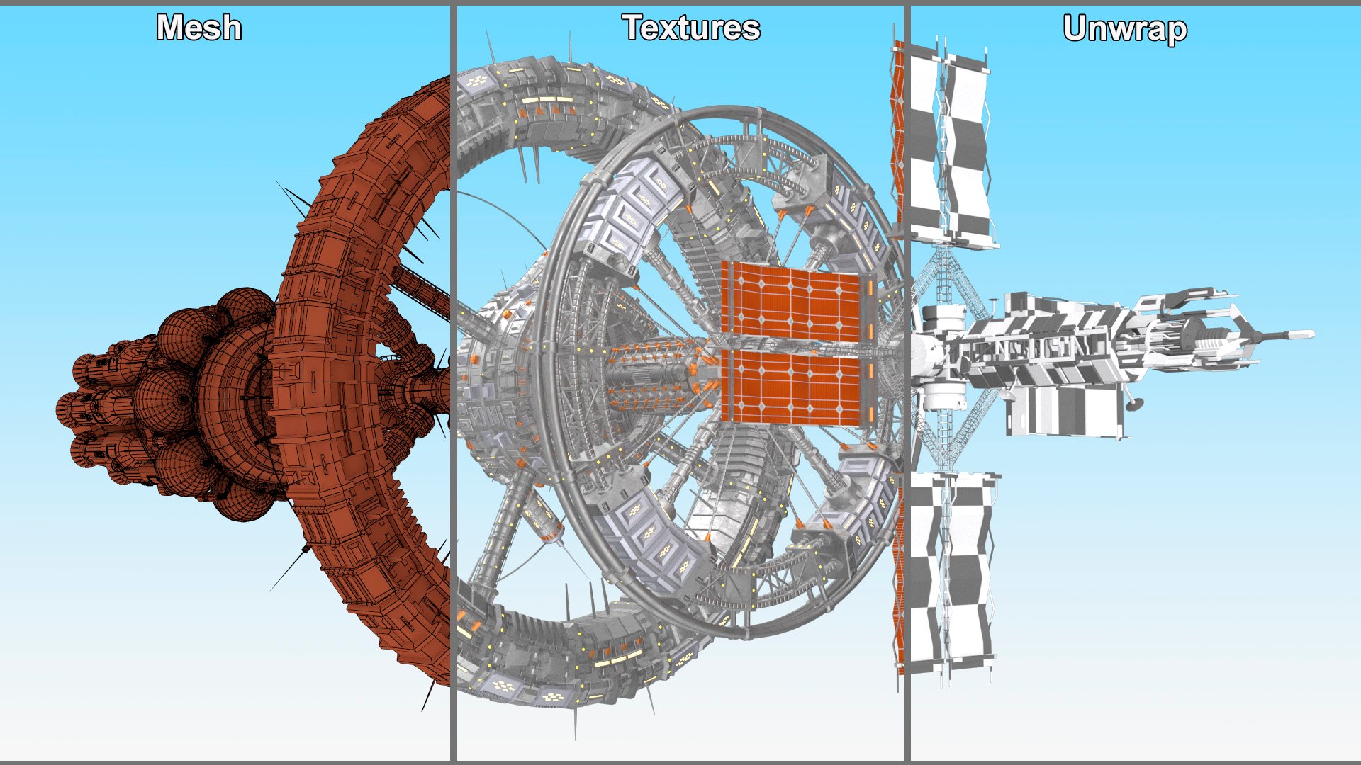 Sci-Fi Interplanetary Space Station model https://p.turbosquid.com/ts-thumb/UD/YNK5VM/yG/scifiinterplanetaryspacestationvray3dmodel015/jpg/1722201531/1920x1080/fit_q87/4df40d71d9c66e93da9a5b9a9b56af81a5c22d34/scifiinterplanetaryspacestationvray3dmodel015.jpg