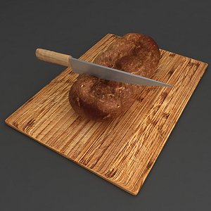 Bread Bun with knife
