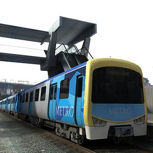 3d model metro train