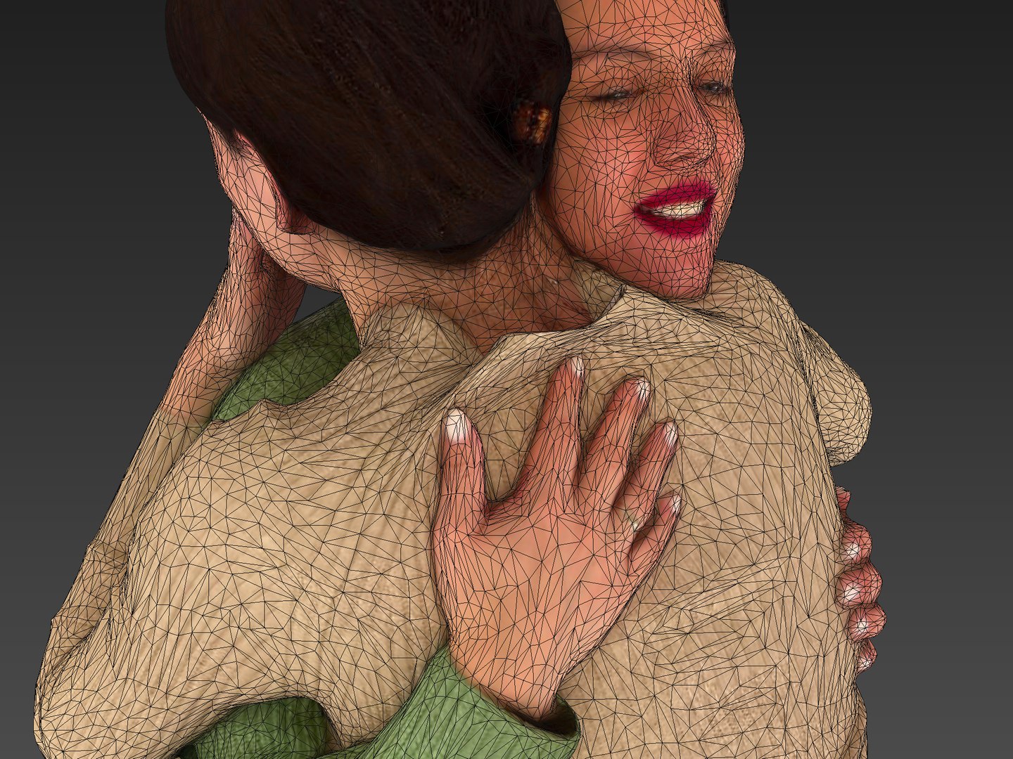 3D Girls Hugs model - TurboSquid 1836276