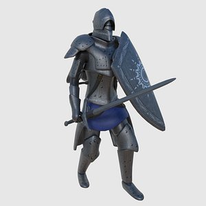 ready fantasy steampunk swordsman 3D model