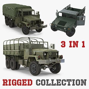 Military Cargo Vehicles Rigged Collection