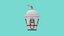 Low-Poly-Marktstand-Kiosk-Eisbecher