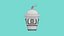 Low-Poly-Marktstand-Kiosk-Eisbecher