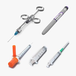 syringes insulin pen 3D model