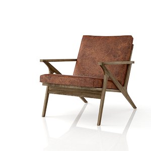 3d model cavett leather chair