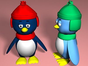 simple penguin character 3d lw