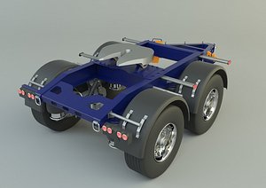 3D truck trailer 5 model model
