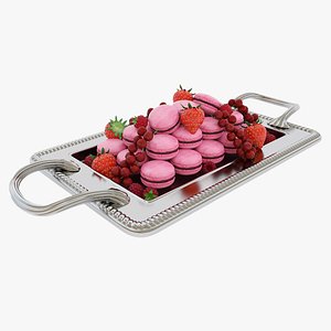 3D model Macaroons with berries