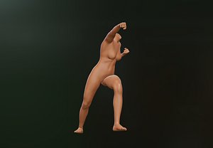 Woman Karate Punch