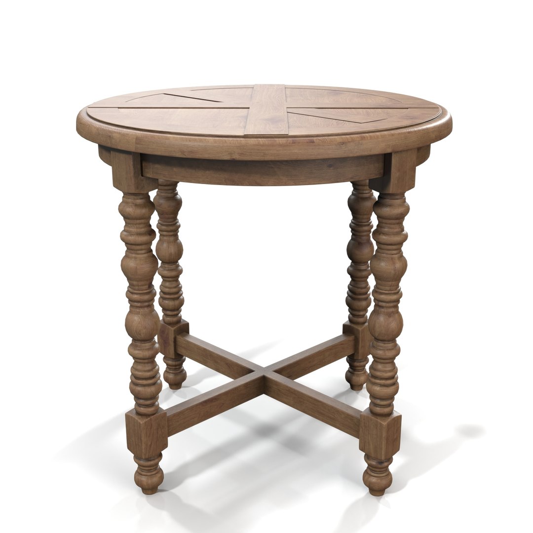 3D Model Spindle Side Table - TurboSquid 2235311