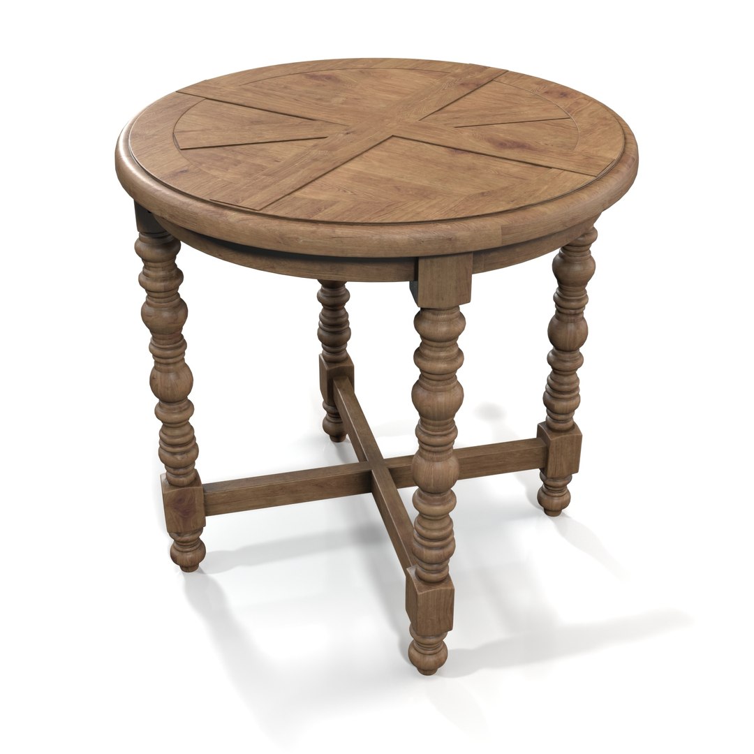 3D Model Spindle Side Table - TurboSquid 2235311
