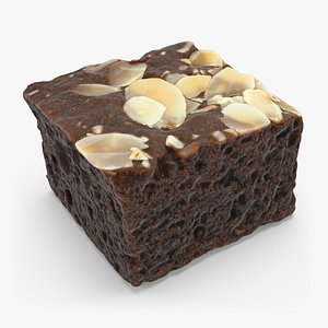 3D Brownie Almond 01