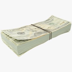 Stack of Twenty Dollar Bills V2