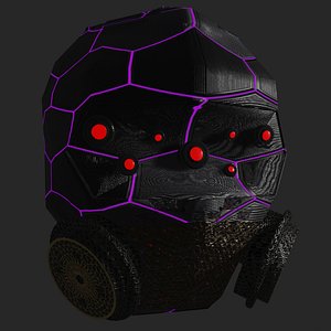 3D scifi helmet