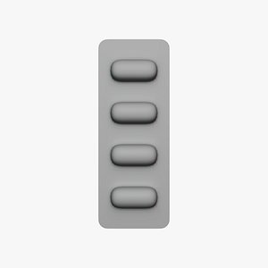 Pill Blister Pack - Geometry Only No Textures No Materials