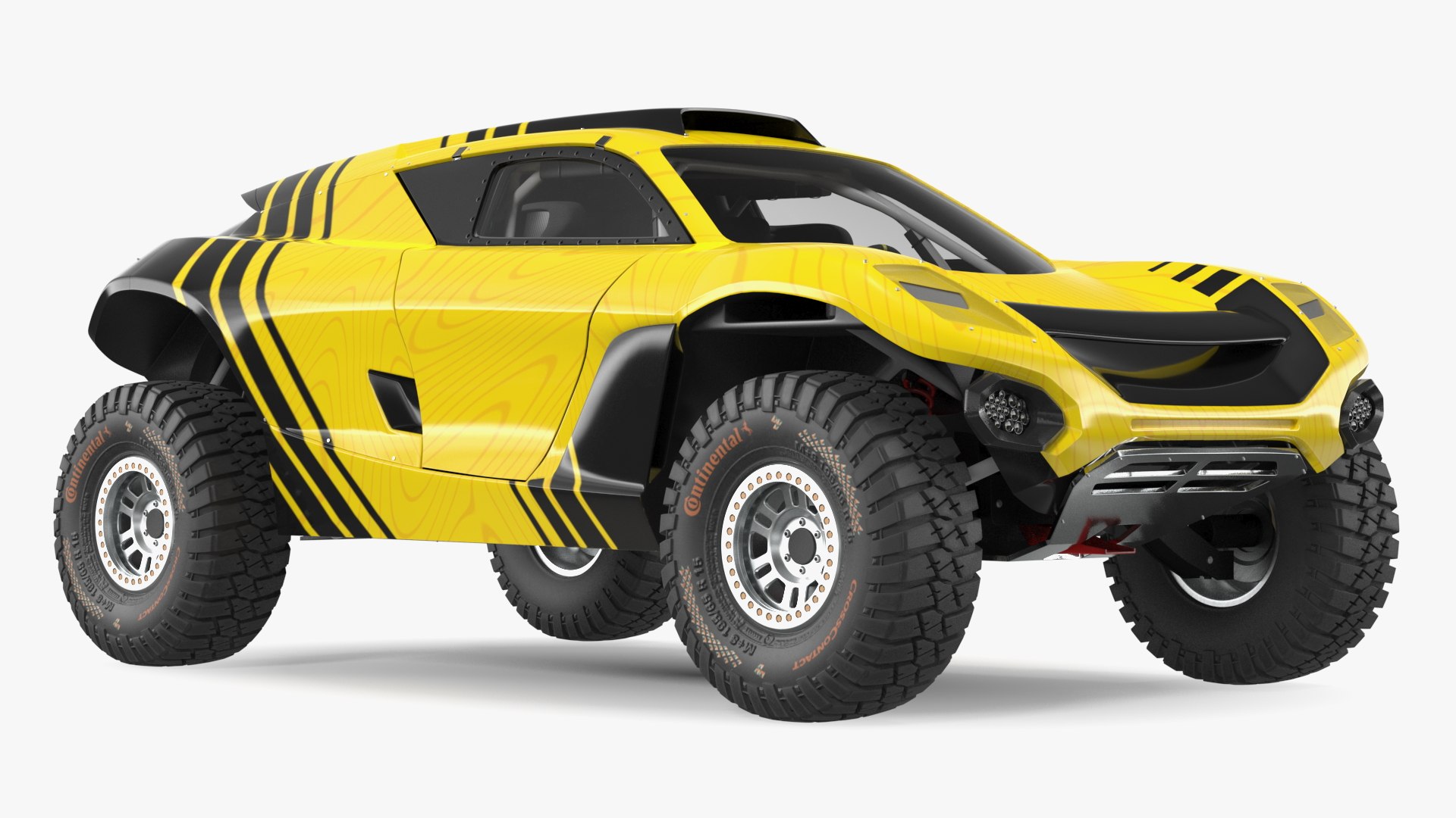 Extreme E Car Racing Electric SUV Clean Rigged 3D model preview