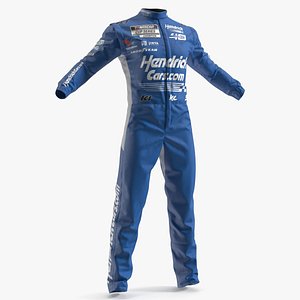 Goodyear Sponsored NASCAR Racing Suit Blue 3D model