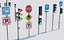 Urban Street Traffic Signs Lights Barriers Pack