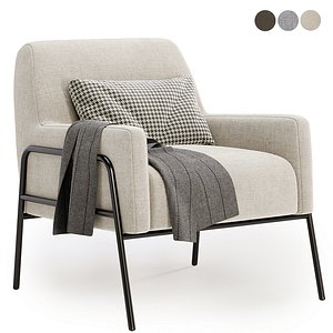 Charlotte Gray Comfort Accent Chair 3D