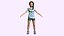 lírio -Realista Doce Menina Criança Irmã Low-poly