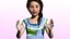 lírio -Realista Doce Menina Criança Irmã Low-poly